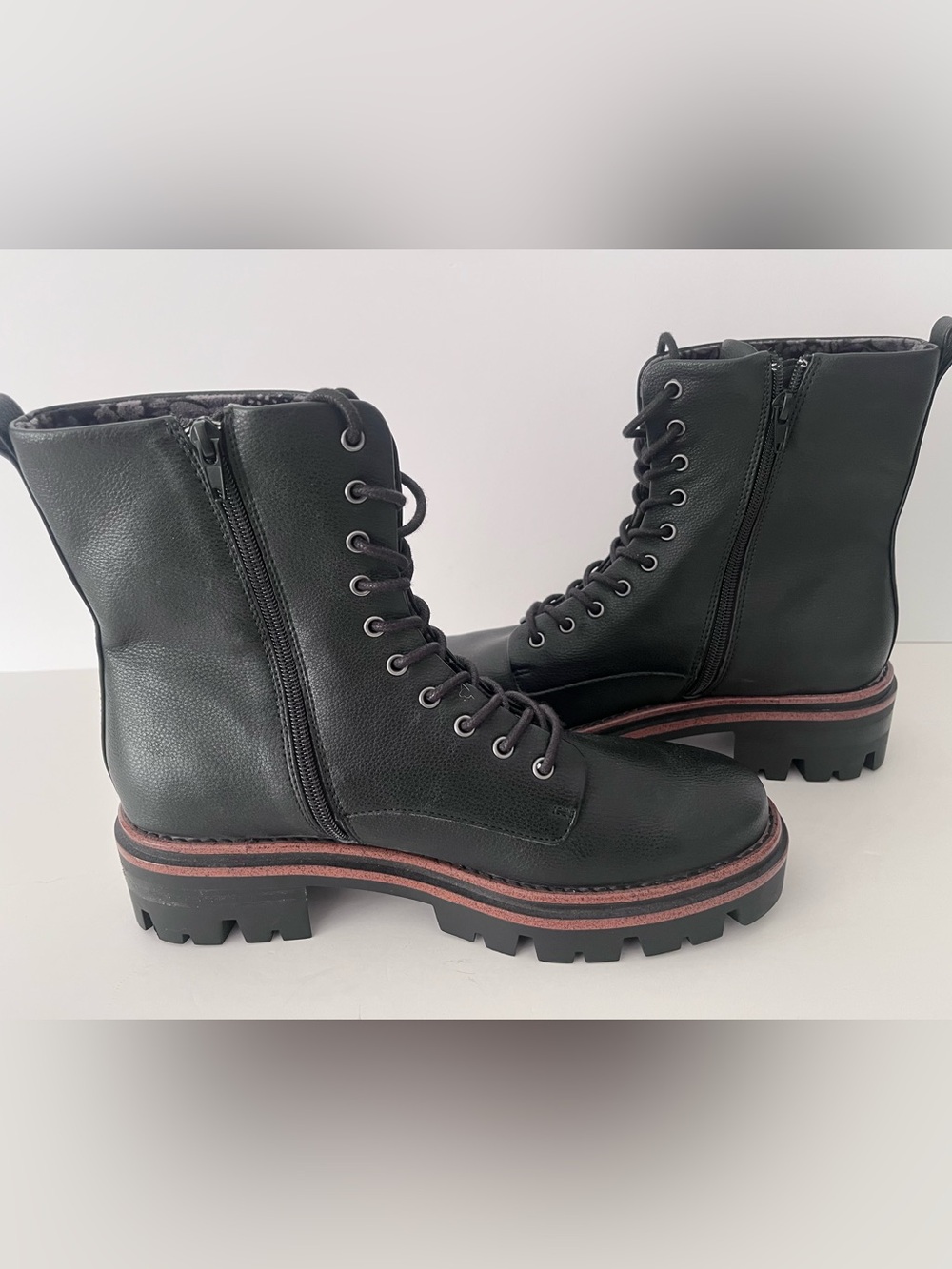 Korks Vail Black Lug Sole Combat Boots NWOT Size 11 - Picture 12 of 15